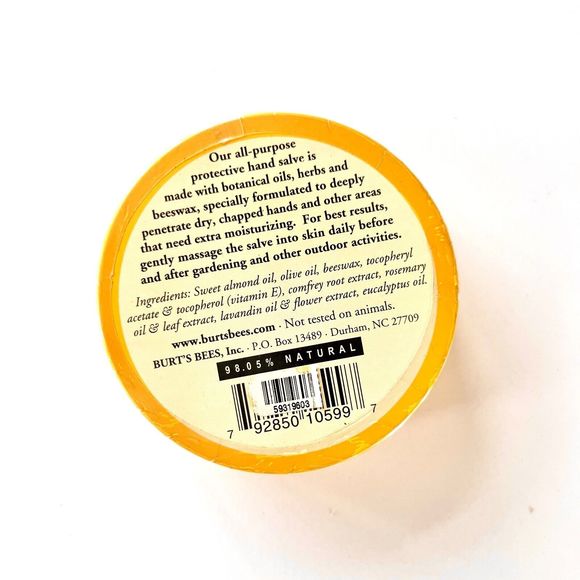 Vintage Discontinued Burt's Bees The Defender Hand Salve 3 oz Tin New Sealed - Picture 3 of 3